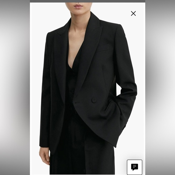 Mango Jackets & Blazers - Mango Regular Fit Suit Blazer Large Black NWT